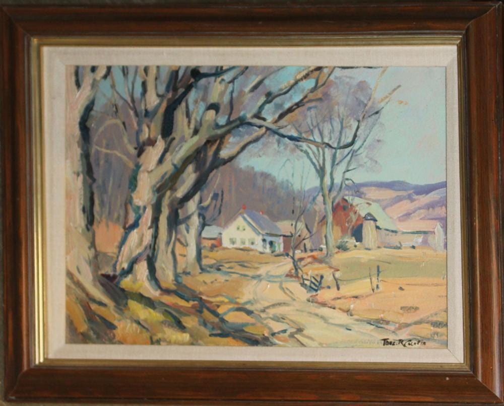 Thomas R Curtin comparable auction result: thomas r curtin vt 1899 1977 spring landscape