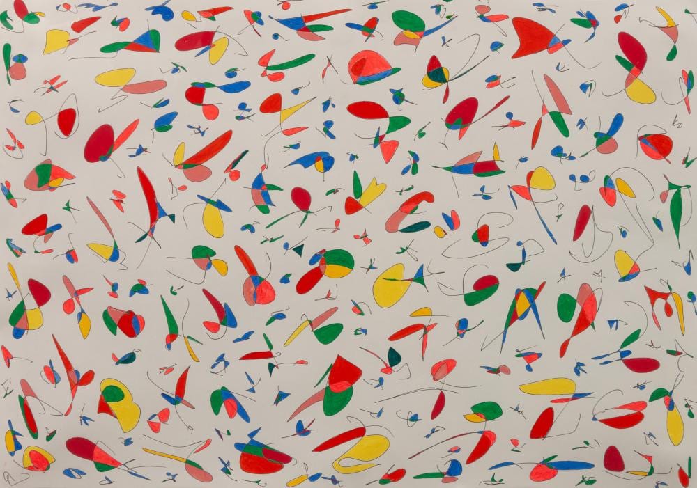 Rotraut Klein-Moquay comparable auction result: rotraut klein moquay german b 1938 kite painting 2007