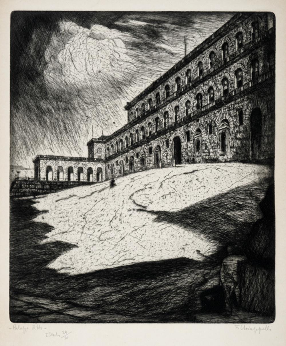 Francesco Chiappelli comparable auction result: francesco chiappelli palazzo pitti 1927 46