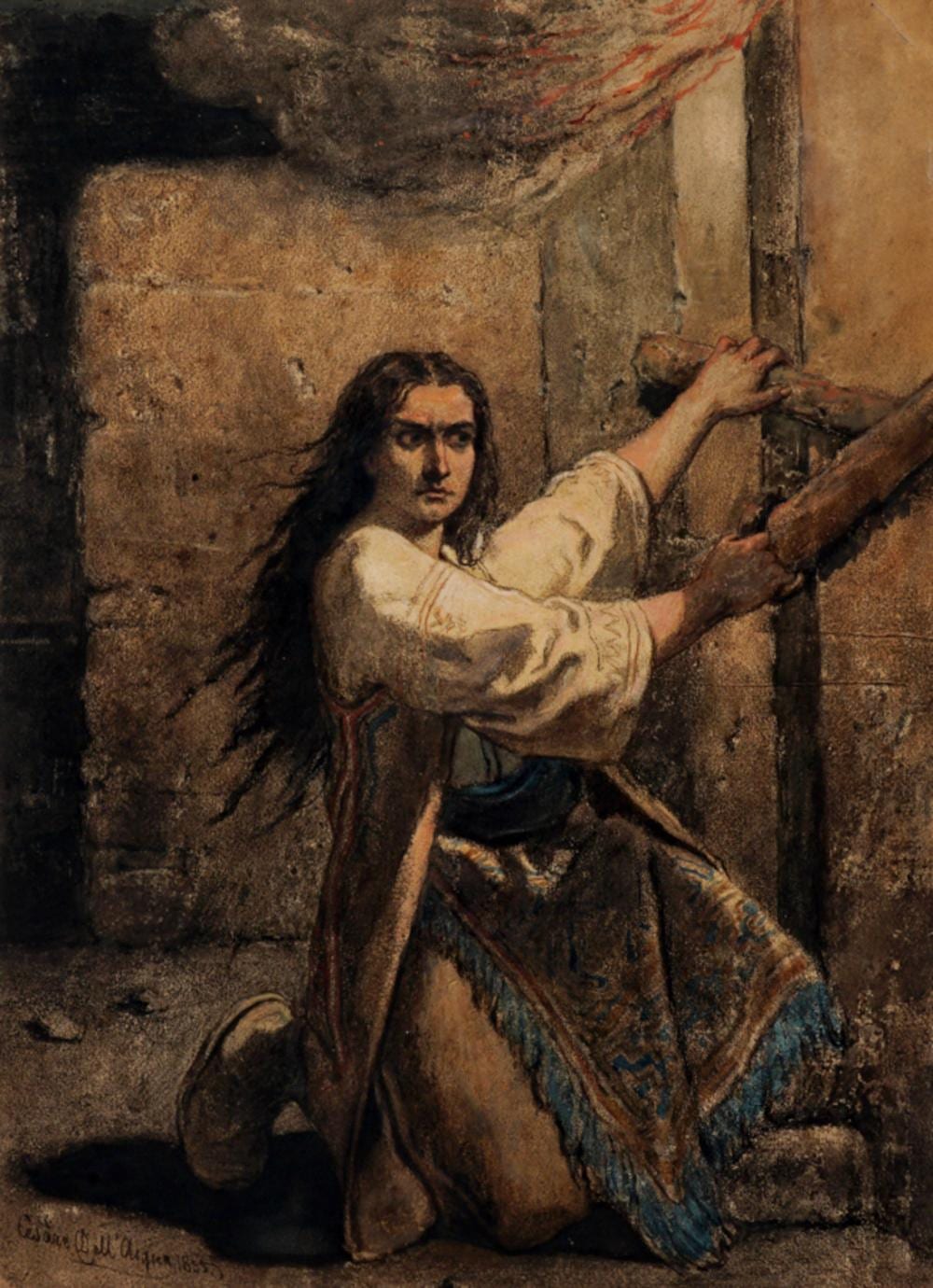 Cesare Dell'Acqua comparable auction result: cesare dell acqua schiava greca 1855