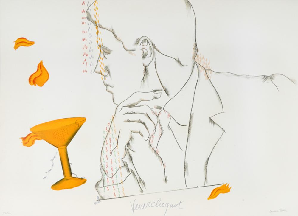 Cesare Tacchi , Veuve Clicquot. sold by Gonnelli Casa d'Aste, lot 514 — auction record photograph