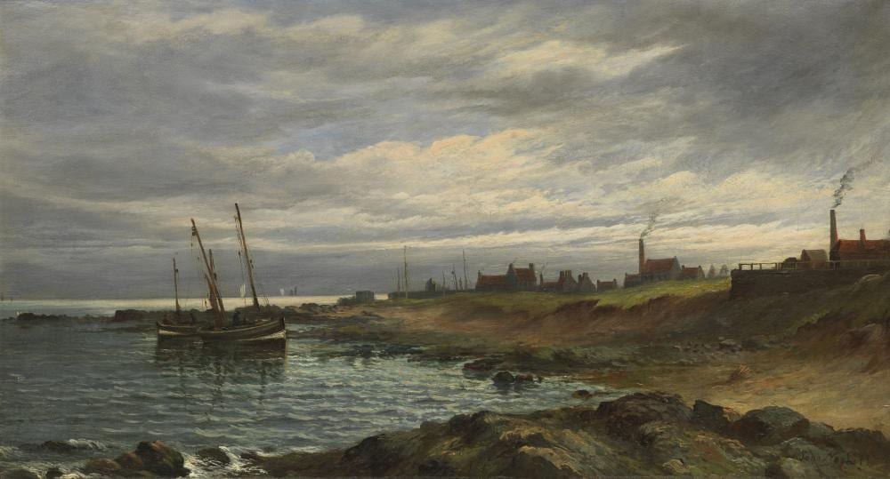 John (1831) Nesbitt comparable auction result: john nesbitt british 1831 1904 fishing boats at dusk