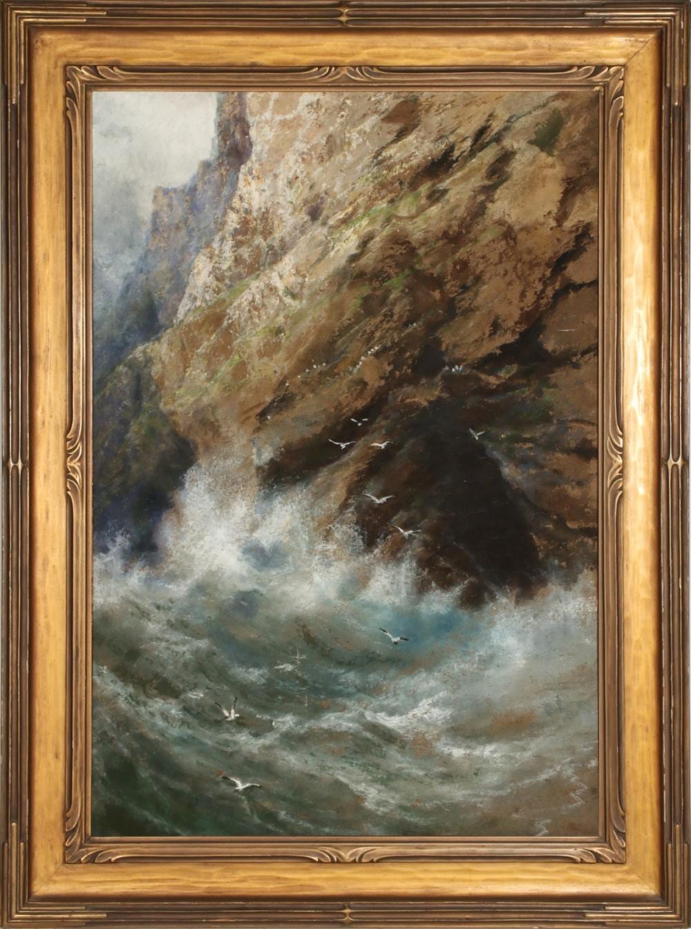 Edgar E. West comparable auction result: edgar e west oil on board in henry graves carved frame