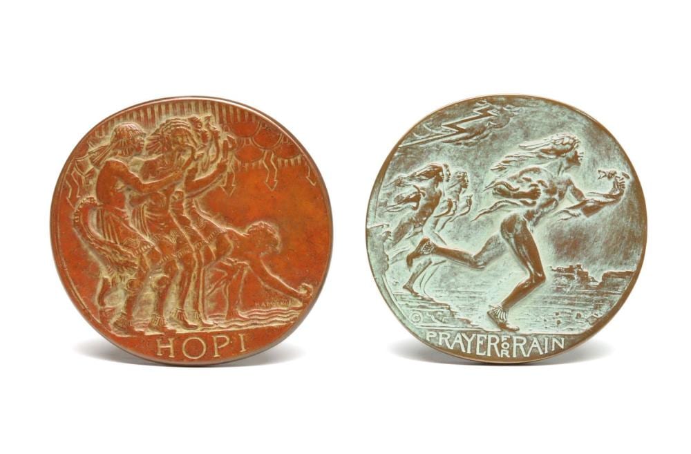 Hermon Atkins MacNeil comparable auction result: hermon atkins macneil 1866 1947 table medals 1931