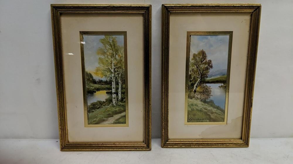 2 pastel minature landscape paintings · Heritage Antiques & Auction · 2021-04-03 Andrew Gunderson comparable auction result: 2 pastel minature landscape paintings