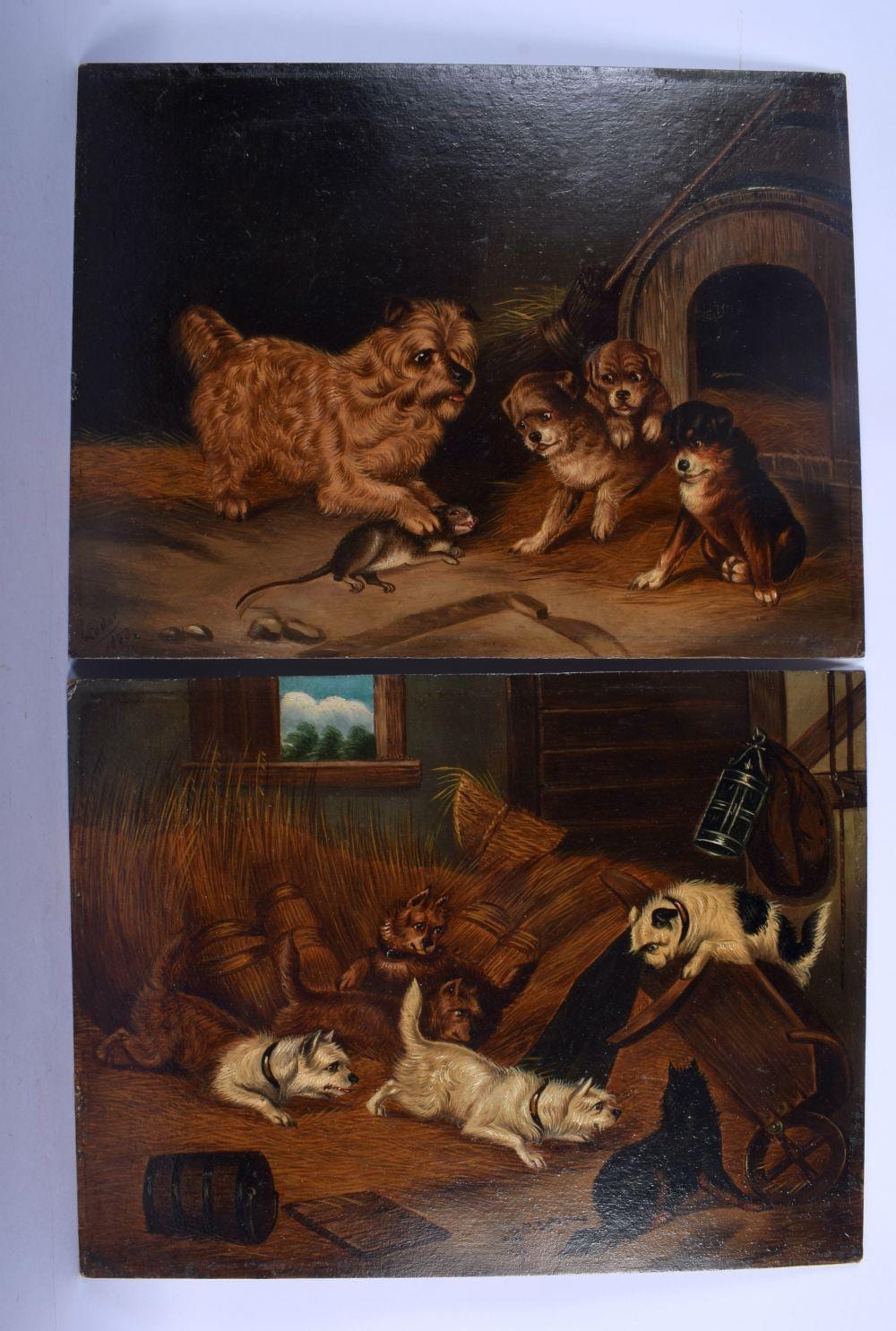 edwin loder 1827 1885 british pair of oil on boards hounds within interiors 30 cm x 24 cm · Hannam's Auctioneers · 2021-04-06 Edwin Loder comparable auction result: edwin loder 1827 1885 british pair of oil on boards hounds within interiors 30 cm x 24 cm