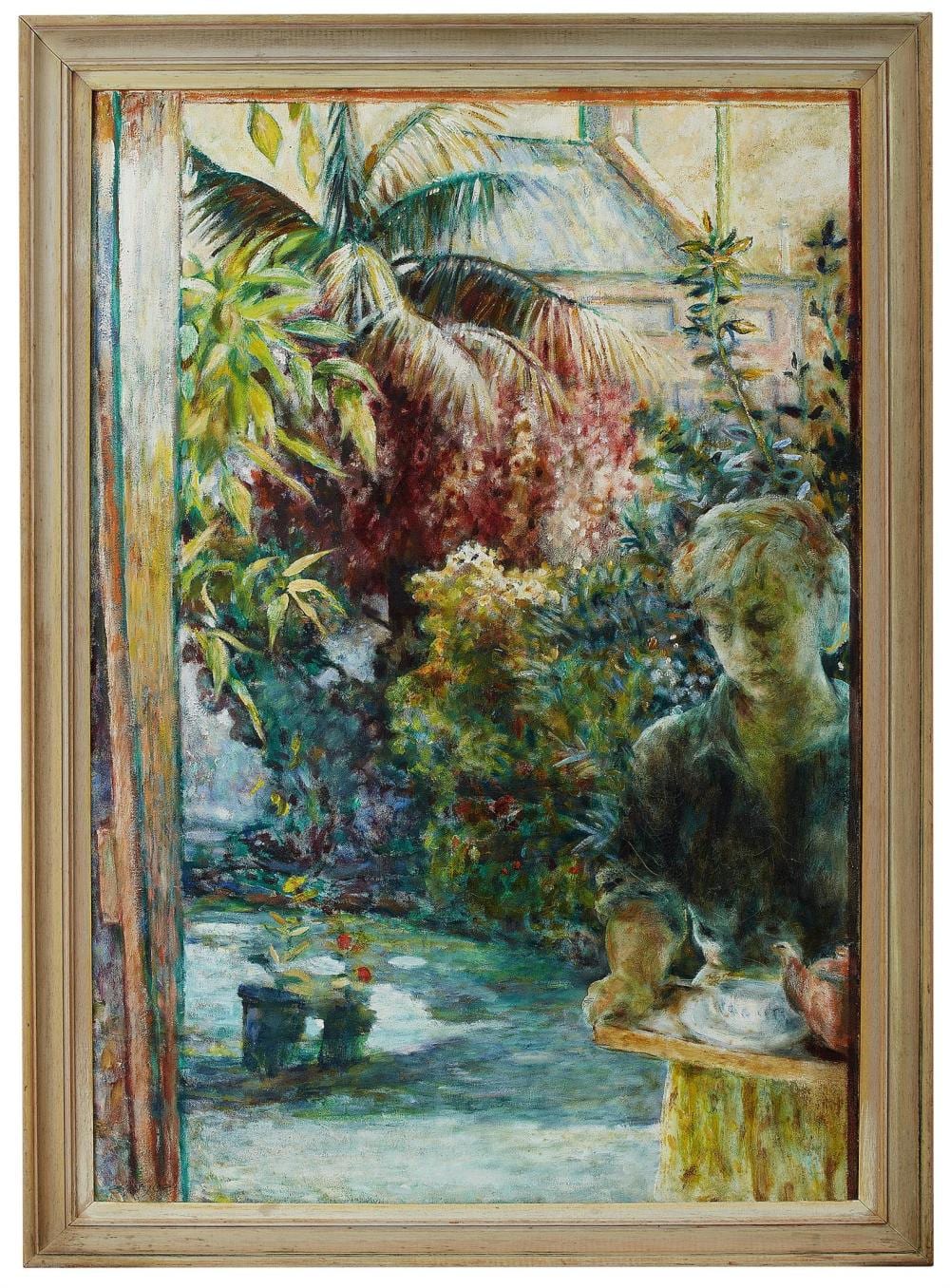Ena Joyce comparable auction result: ena joyce born 1925 tea in the conservatory oil on canvas