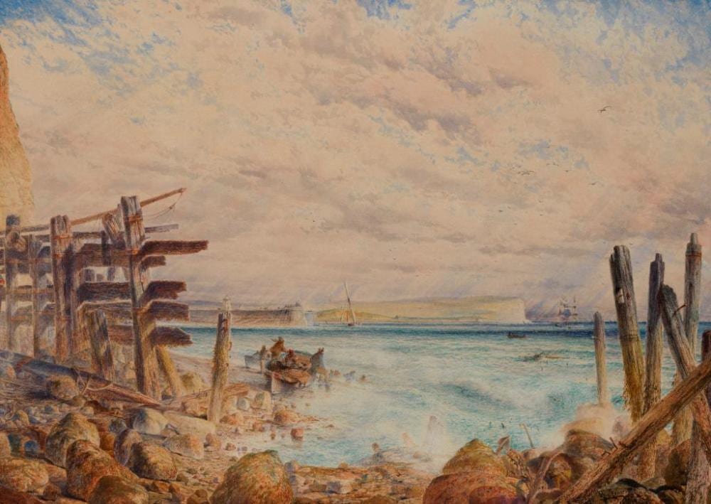 isaac walter jenner british 1837 1902 fishermen waiting for clear weather watercolour · Gibson's · 2021-04-18 Walter Jenner comparable auction result: isaac walter jenner british 1837 1902 fishermen waiting for clear weather watercolour