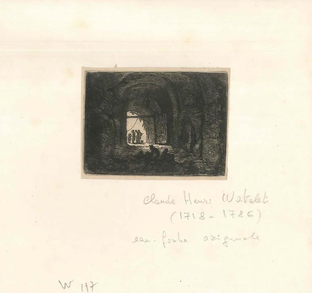 Louis Etienne Watelet comparable auction result: claude henri watelet 1718 1786 dark landscape with figures