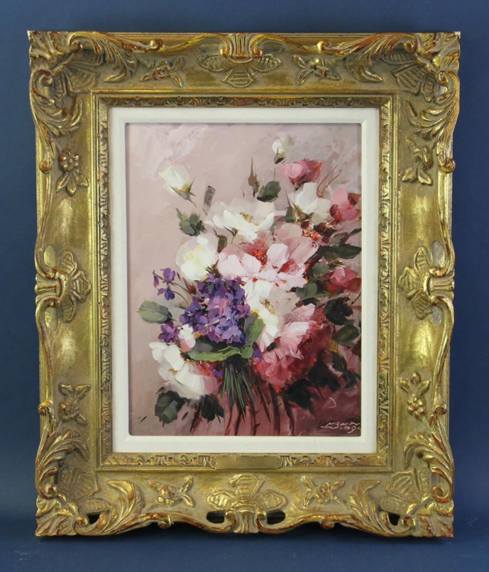 Hahn Vidal comparable auction result: hahn vidal bouquet oil on panel