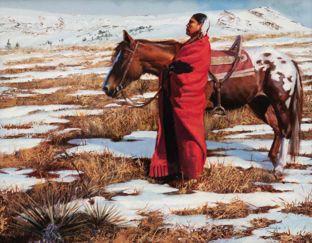 D. Edward  Kucera comparable auction result: david edward kucera american b 1961 snow scene 1999