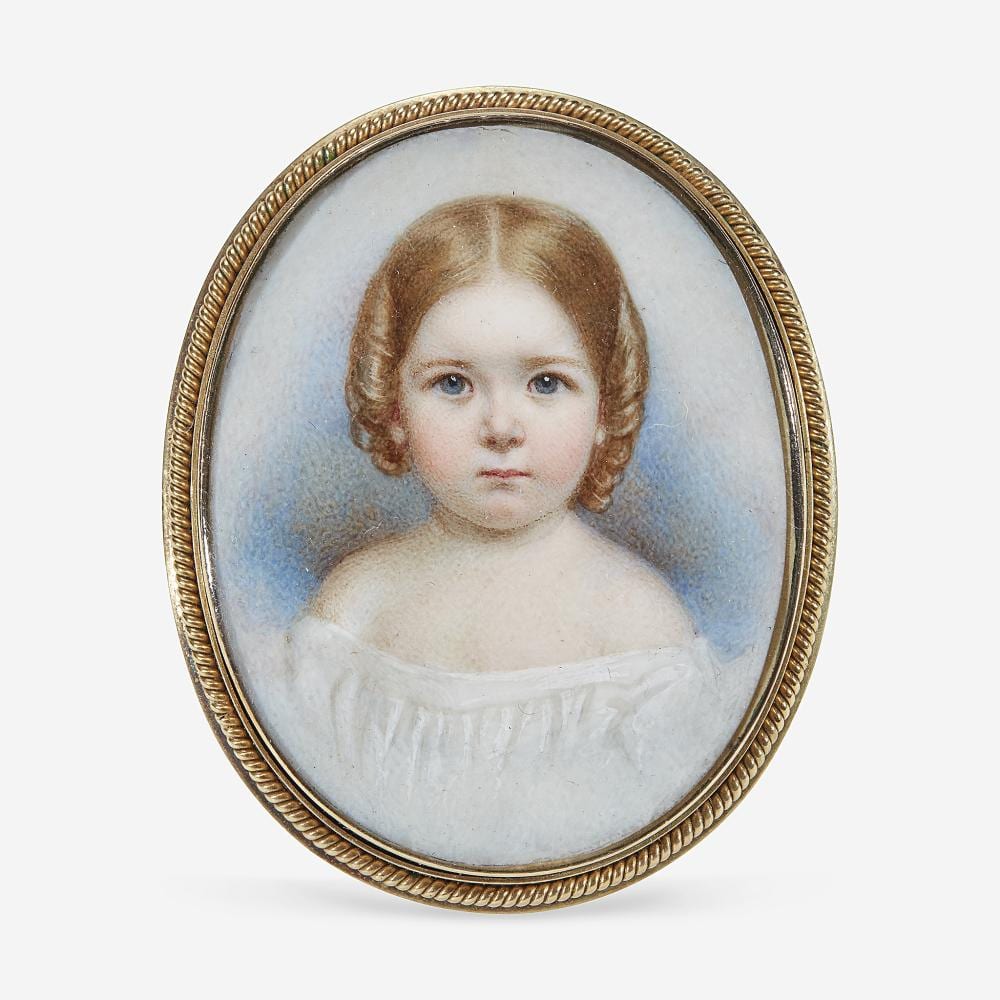 John Carlin comparable auction result: john carlin 1813 1891 portrait miniature of a young girl