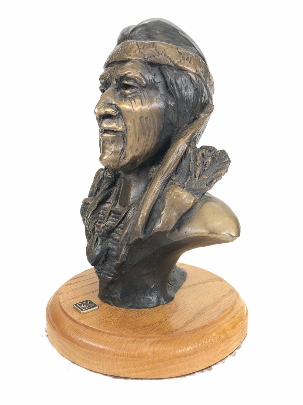 Snell Johnson comparable auction result: snell johnson vision native american bronze bust