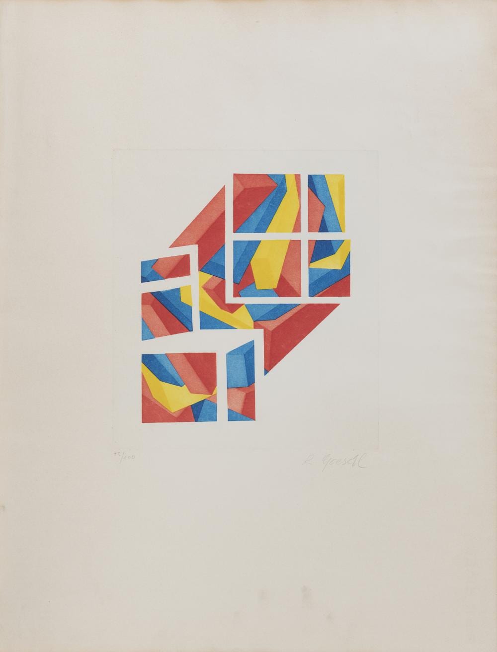 Roland Goeschl comparable auction result: screen print by roland goeschl