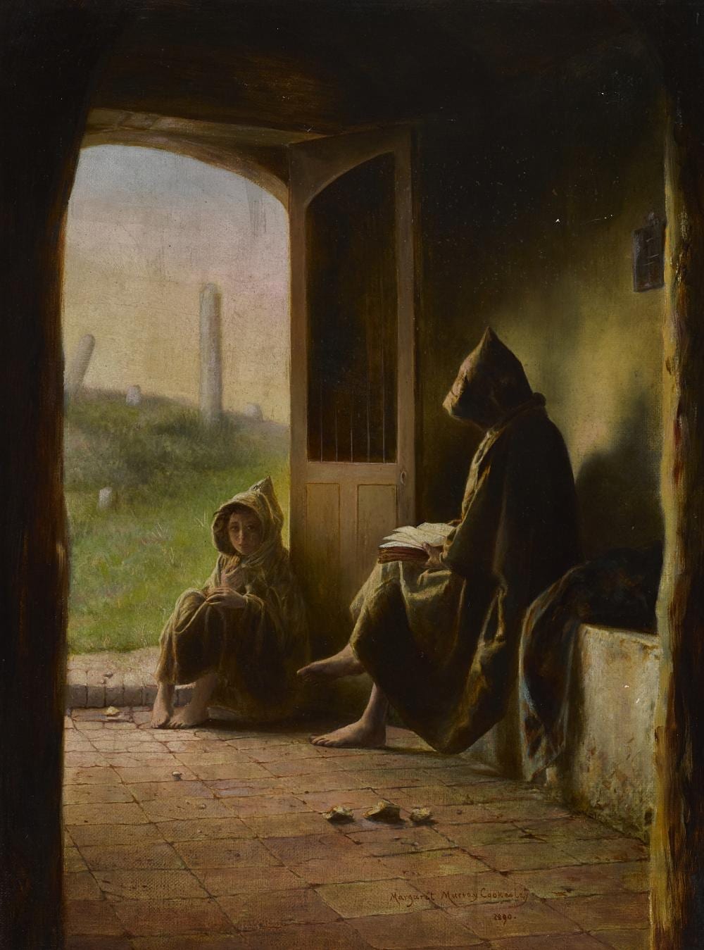 Margaret Murray Cookesley comparable auction result: margaret murray cookesley british circa 1850 1927 arab figures seated by an open doorway 16 x 12in 40 7 x 30 6cm