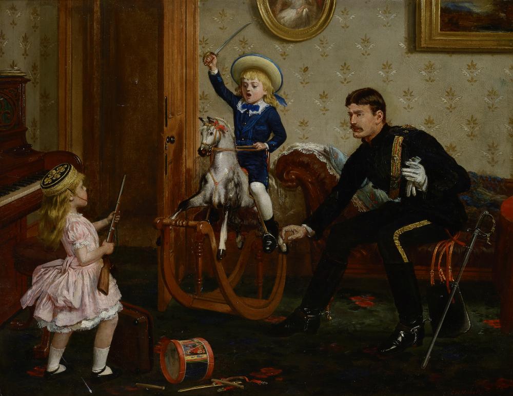Charles Wynne Nicholls comparable auction result: charles wynne nicholls irish 1831 1903 the soldier s return 28 x 36in 71 1 x 91 4cm