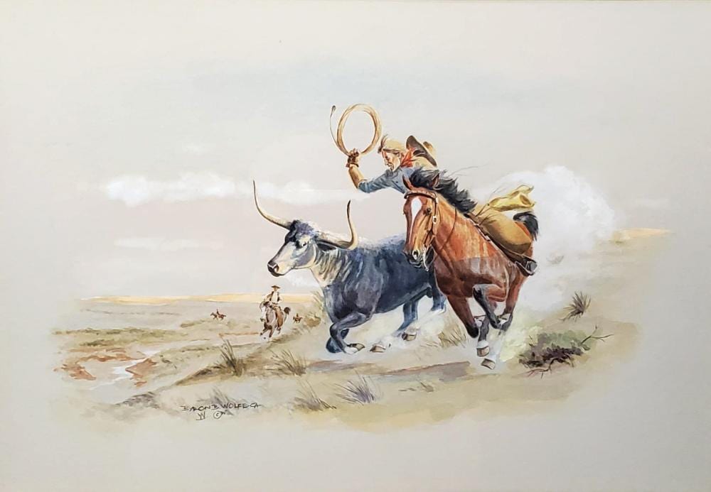 Byron B. Wolfe comparable auction result: byron b wolfe 1904 1973 watercolor on paper