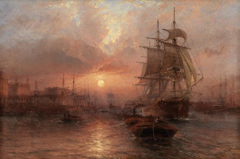 claude t stanfield moore british 1853 1901 shipping on the thames at shadwell · Bonhams · 2021-04-21 Claude T. S. Moore comparable auction result: claude t stanfield moore british 1853 1901 shipping on the thames at shadwell