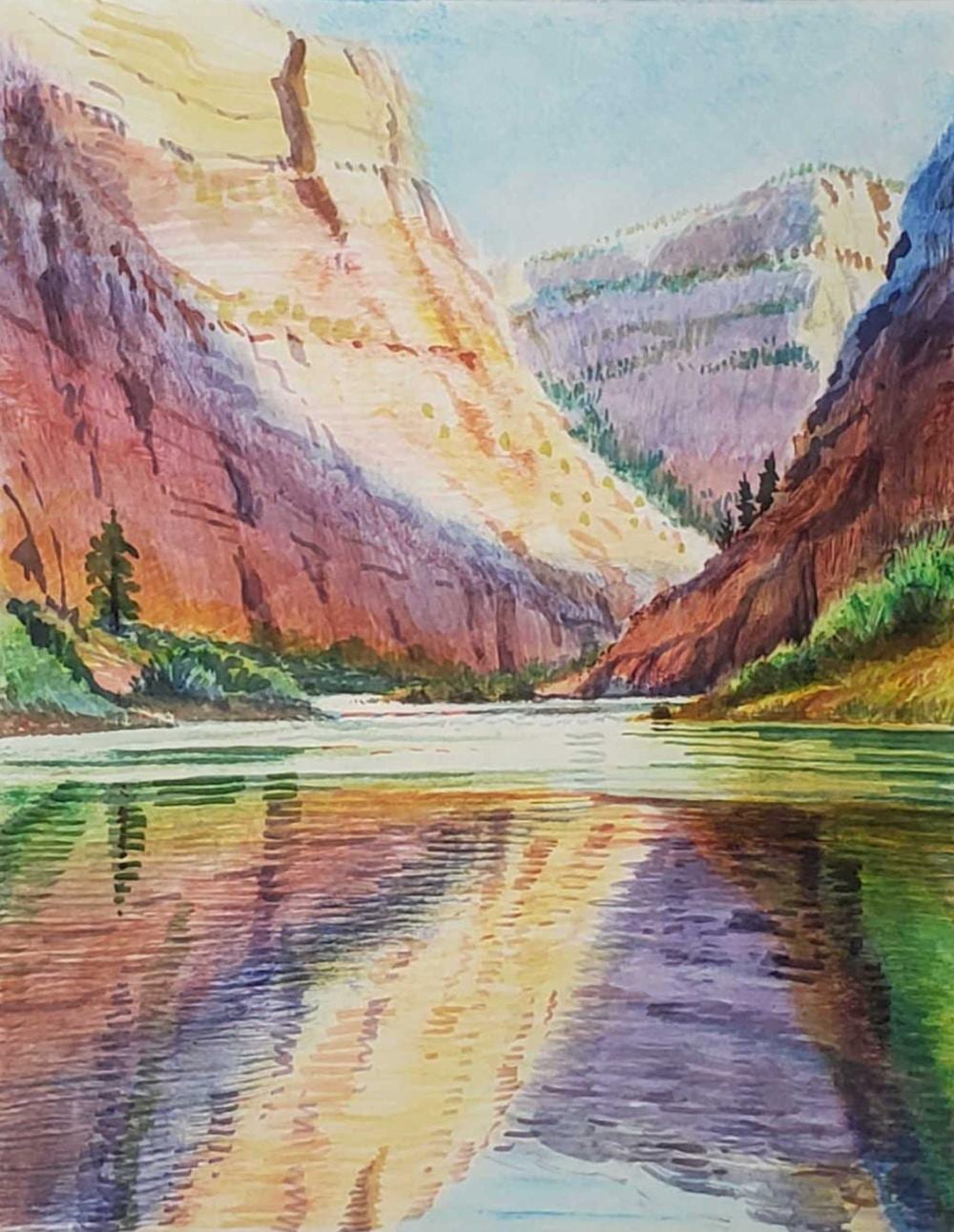 Merrill Dean Mahaffey comparable auction result: merrill dean mahaffey b 1937 mix media on paper