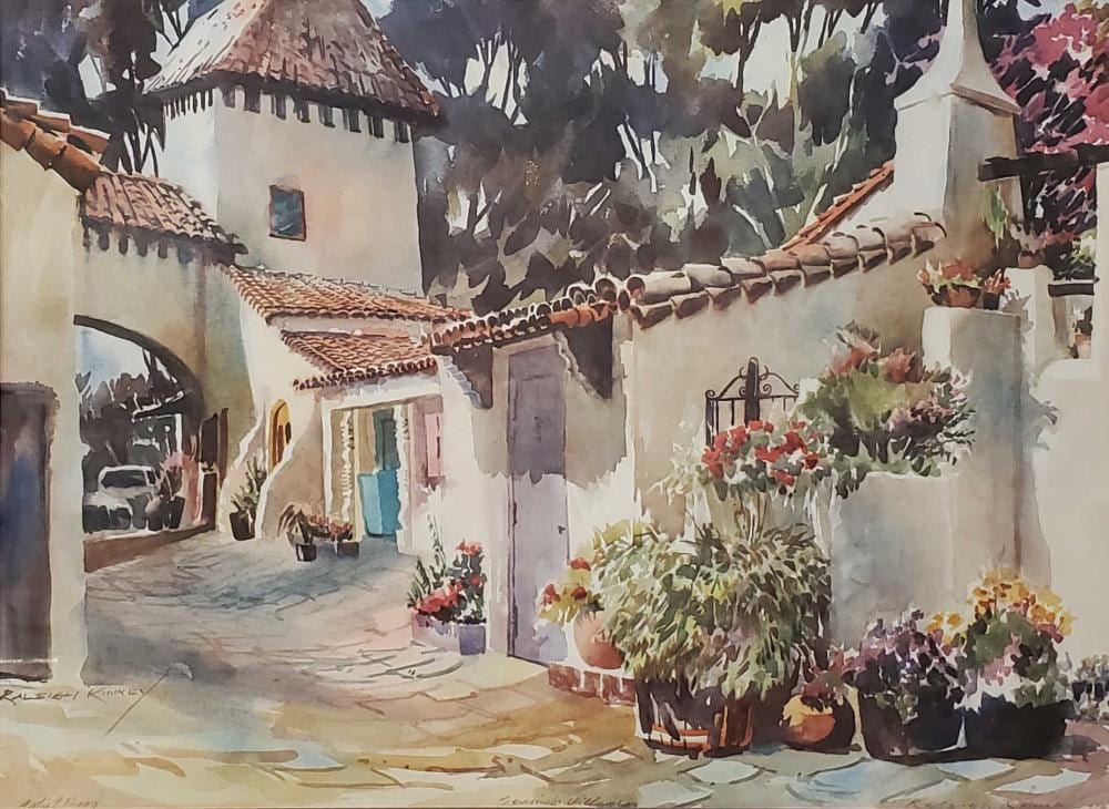 Raleigh Kinney comparable auction result: raleigh kinney b 1938 watercolor on paper