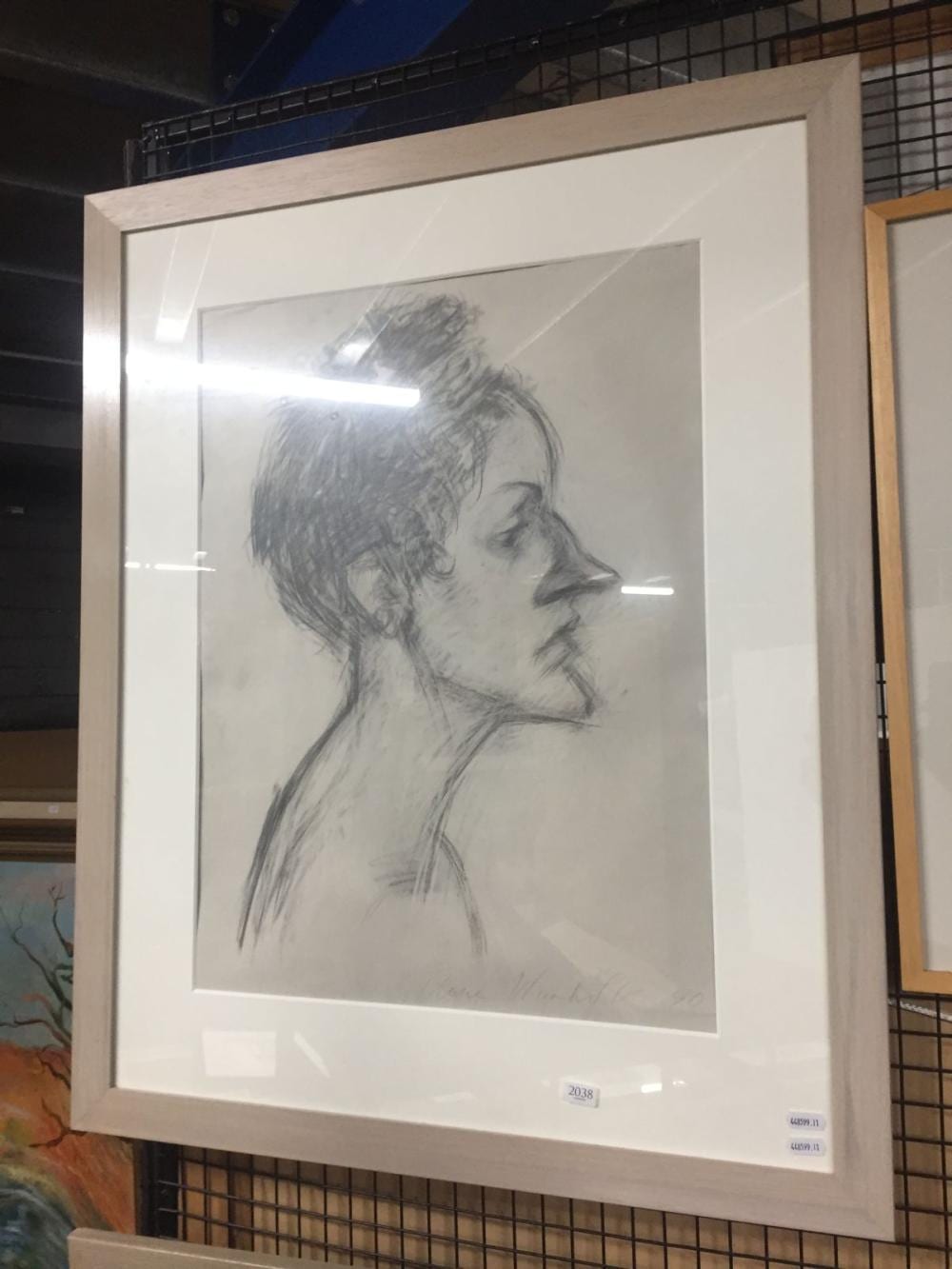 Anne Wienholt comparable auction result: anne wienholt 1920 2018 rozelle 1990 pencil and crayon on rag paper frame 85 x 69 cm signed lower right