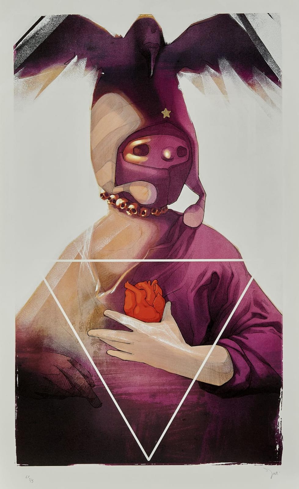 Inti Castro comparable auction result: inti castro chilien n en 1982 stardust 2015 lithographie en couleurs rehauss e l acrylique