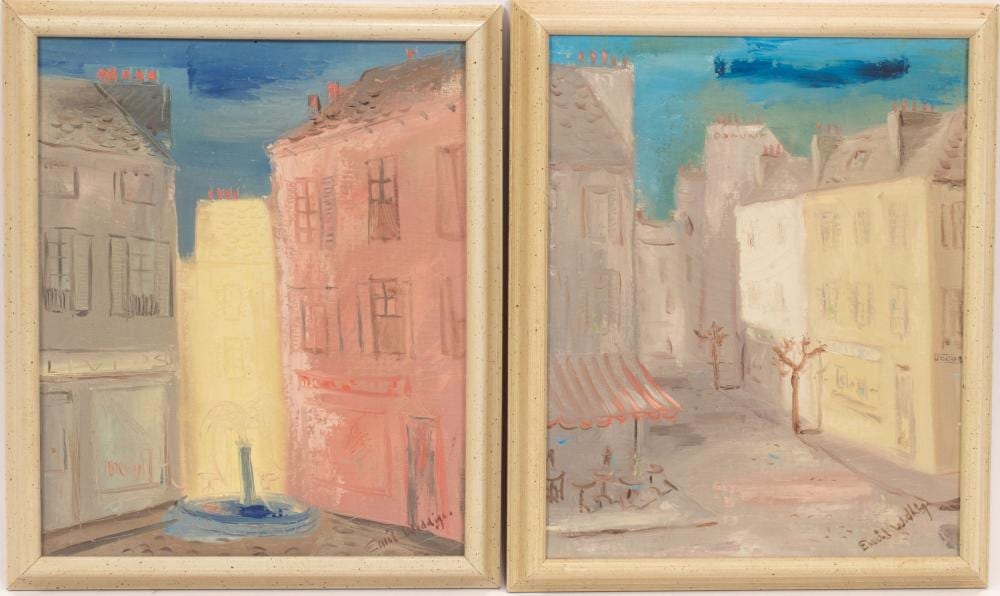 emil weddige michigan 1907 2001 oil on canvas 2 pcs h 10 5 w 9 street scenes · DuMouchelles · 2021-04-30 Emil Weddige comparable auction result: emil weddige michigan 1907 2001 oil on canvas 2 pcs h 10 5 w 9 street scenes