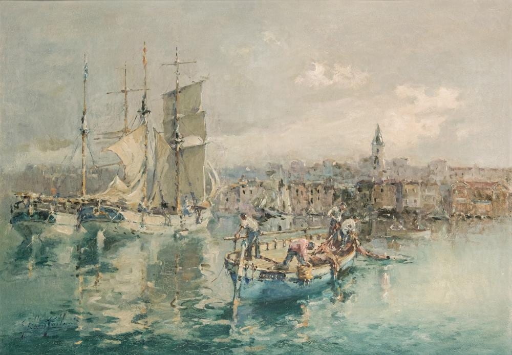 Gilbert Galland comparable auction result: gilbert galland 1870 1956 vieux port de marseille