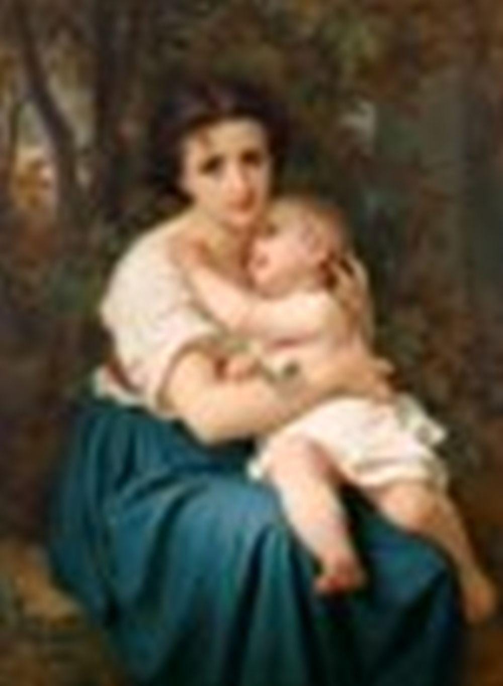 Hugues Merle comparable auction result: hugues merle french 1823 1881 thoughts of the future oil on canvas unfr