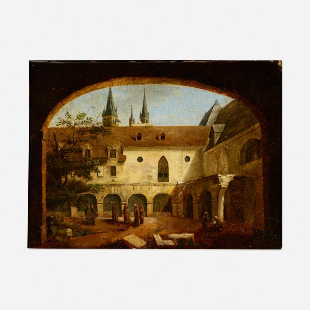 François Marius Granet comparable auction result: fran ois marius granet moines dans un clo tre