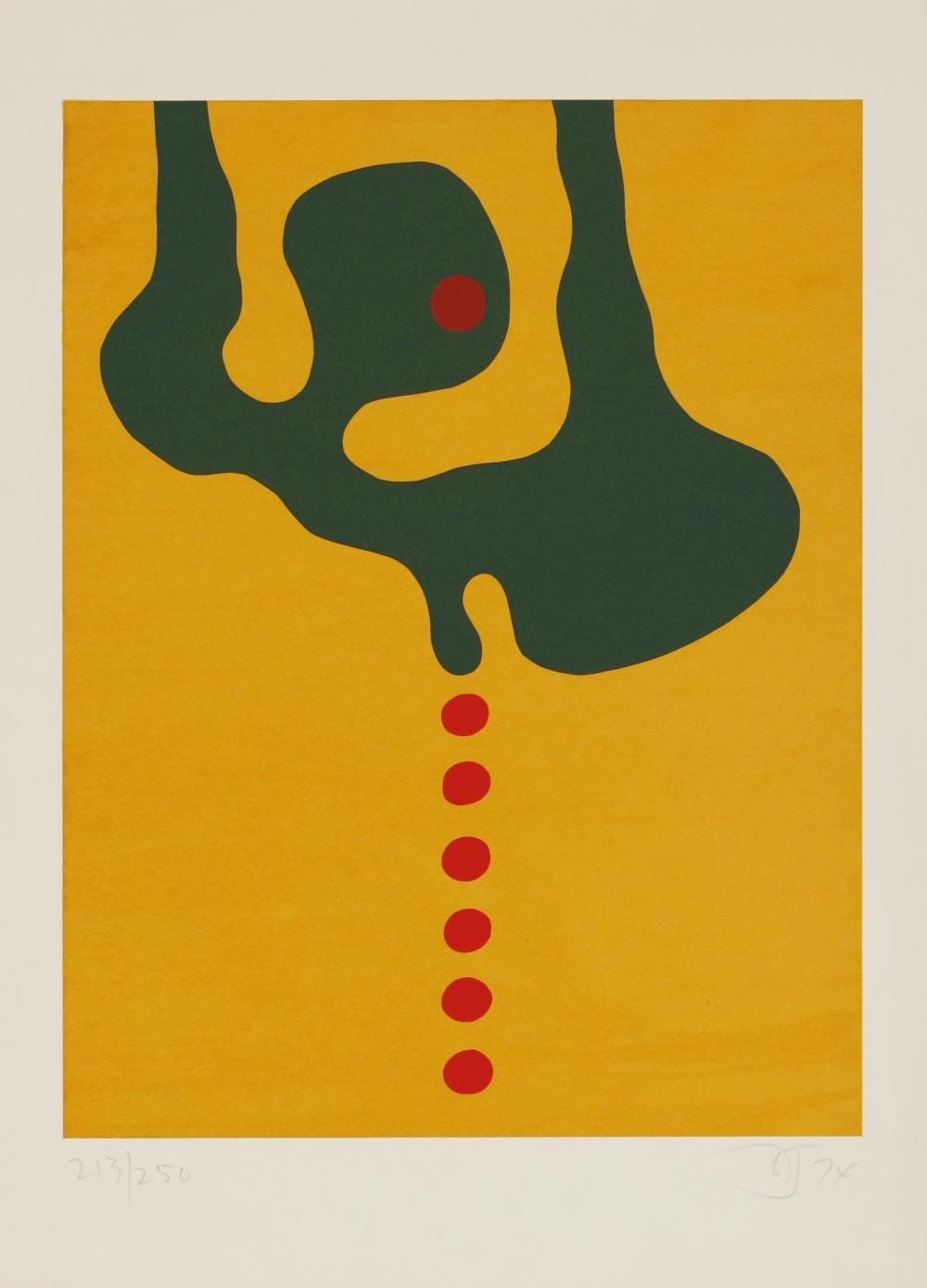 Wopko Jensma comparable auction result: wopko jensma south africa 1939 1993 untitled abstract in yellow and green 1974