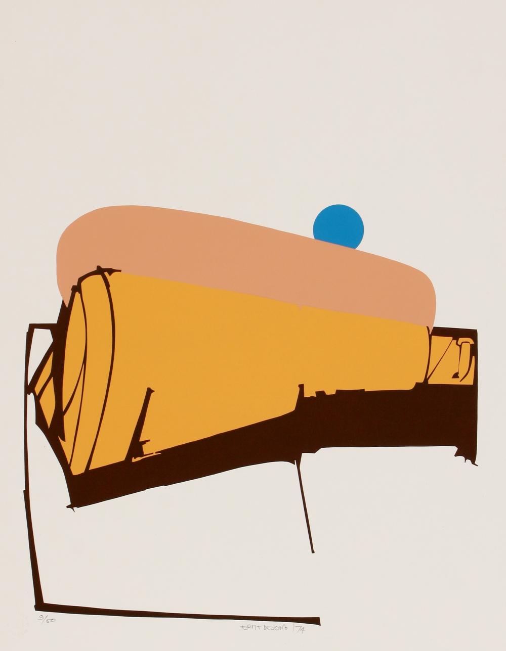 Ernst DeJong comparable auction result: ernst de jong south africa 1934 2016 abstract landscape 1974