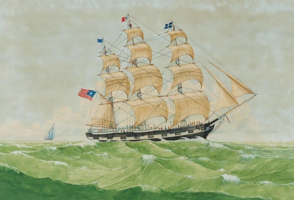 Robert R. Newell comparable auction result: robert r newell whaleship ganges