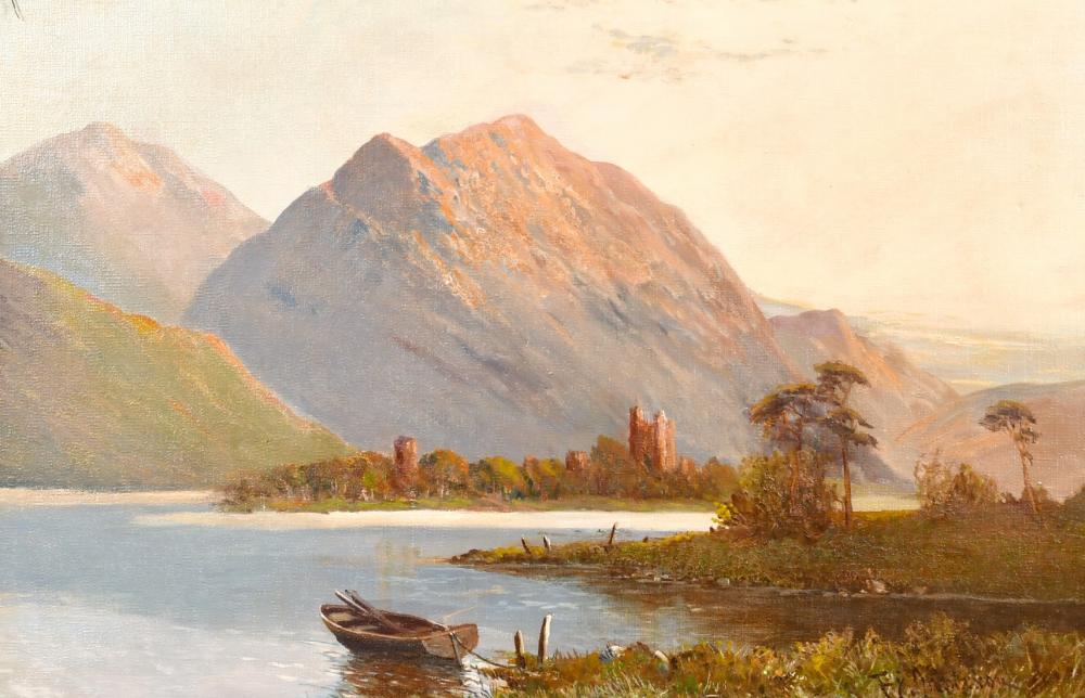 F. E. Jamieson comparable auction result: f e jamieson 1895 1950 british a view of kilchurn castle argyllshire at dusk oil on canvas signed 16