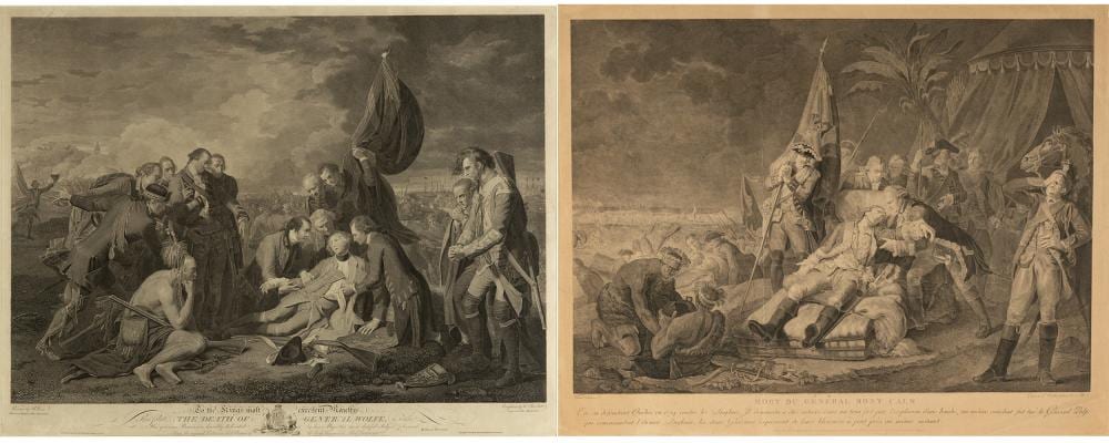 William (1735) Woollett comparable auction result: william woollett british 1735 1785 the death of general wolfe mort du generale mont calm