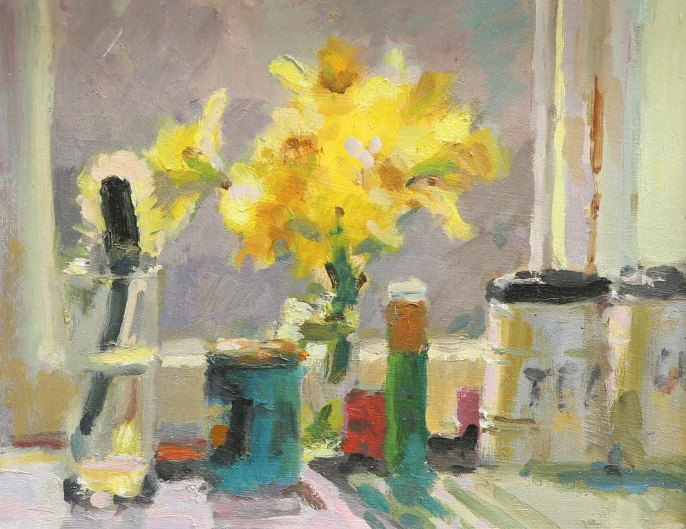 Gordon Radford comparable auction result: gordon radford 1936 2015 spring window unsigned titled verso with a