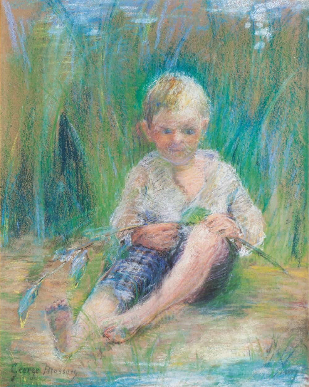 Georges Mosson comparable auction result: george mosson aix en provence 1851 berlin 1933 boy in the reed