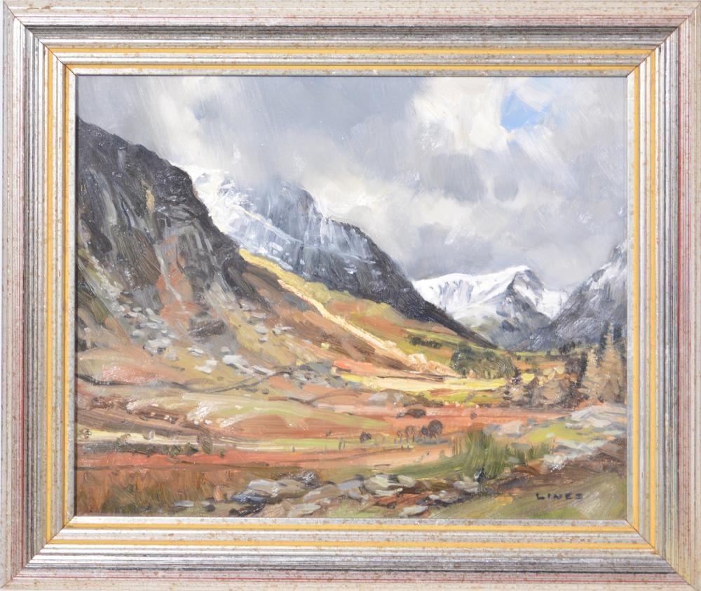 John Lines comparable auction result: john lines tryfan cloud ogwen valley