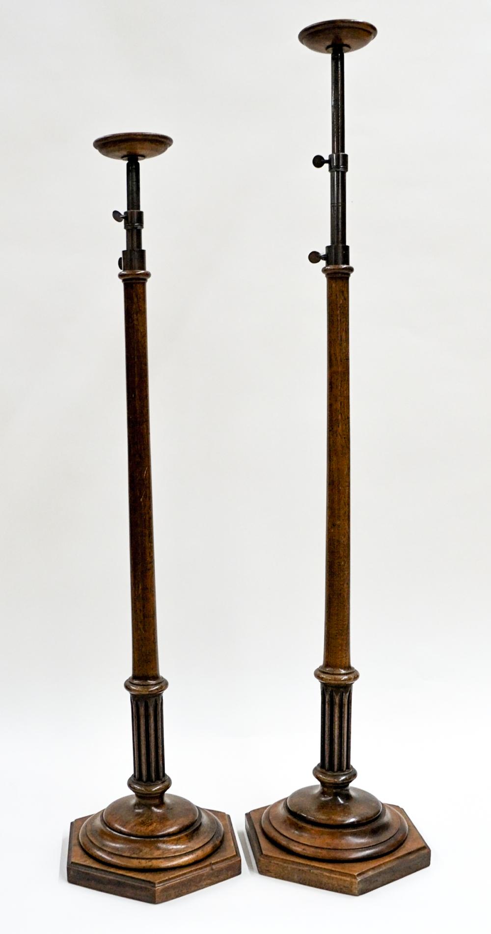Pair Country Store Adjustable Hat Stands sold by Grant Zahajko Auctions, LLC, lot 716 — auction record photograph