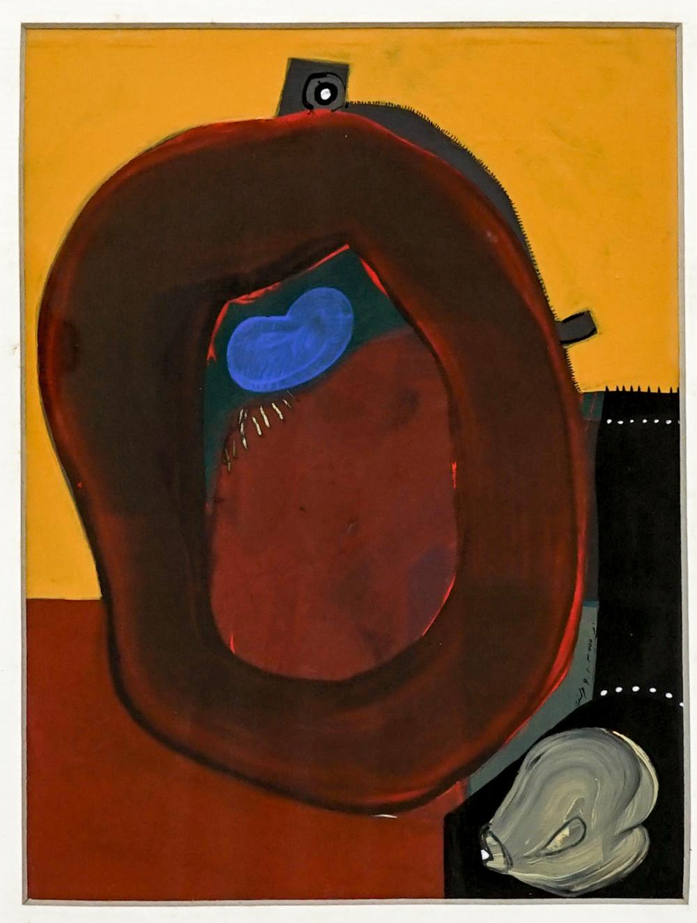 Unver Shafi Khan comparable auction result: unver shafi khan painting framed abstract