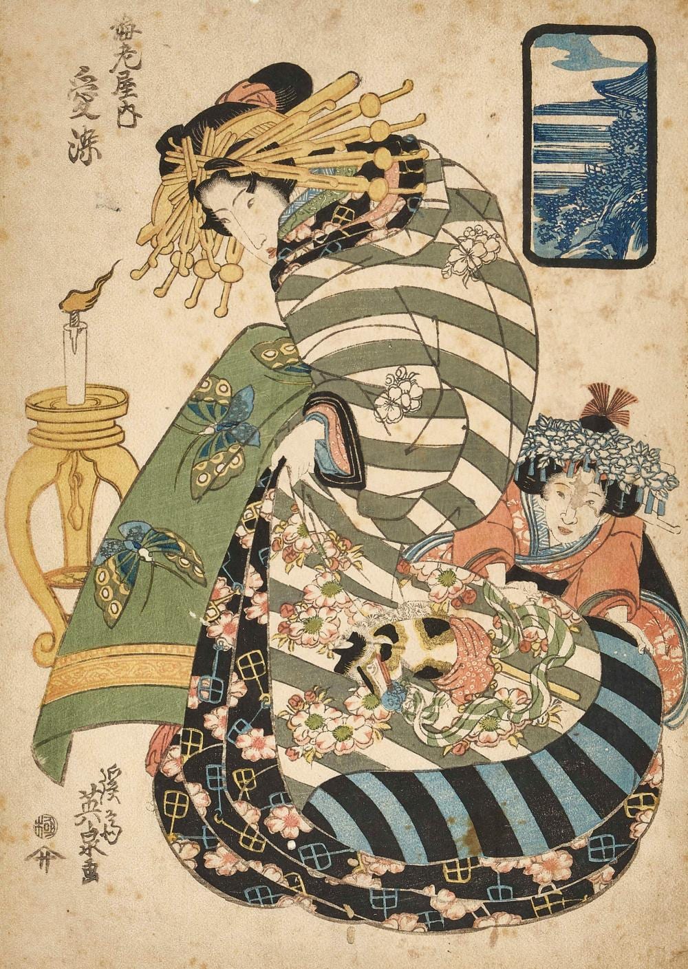 Keisai (1764) comparable auction result: keisai eisen aizome vom ebiya etablissement