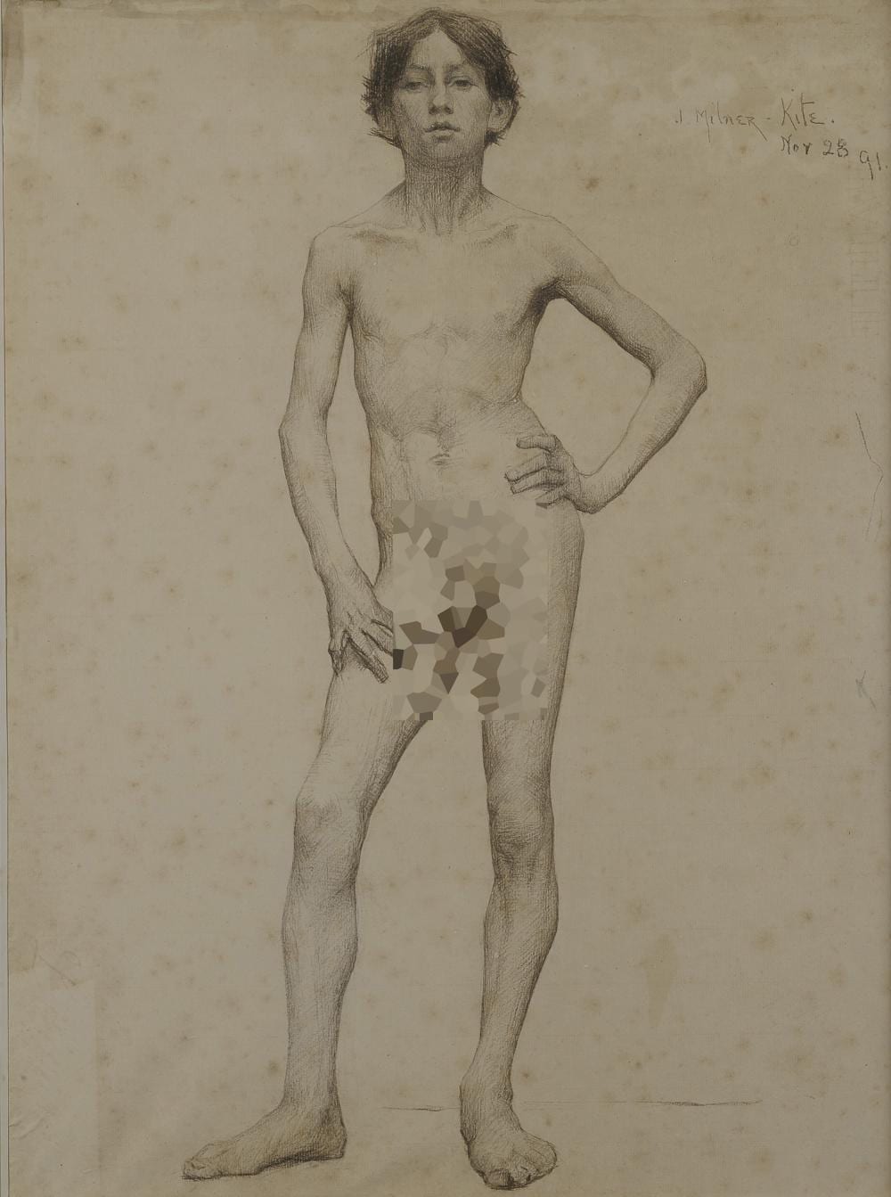 Joseph Milner Kite comparable auction result: joseph milner kite 1862 1946 young man