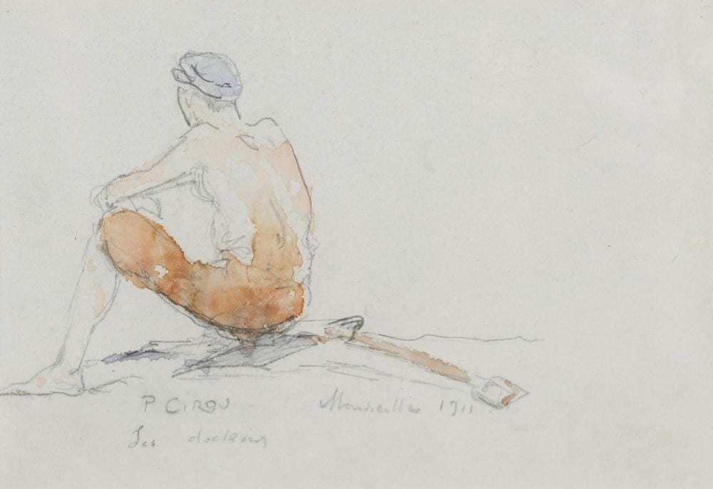 Paul Cirou comparable auction result: paul cirou 1869 1951 dockworkers marseille 1911