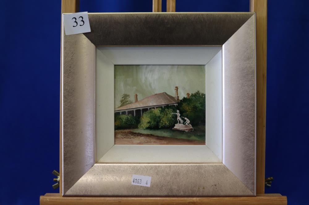 Diane Lane comparable auction result: diane lane signed original acrylic of norman lindsay s home at springwood