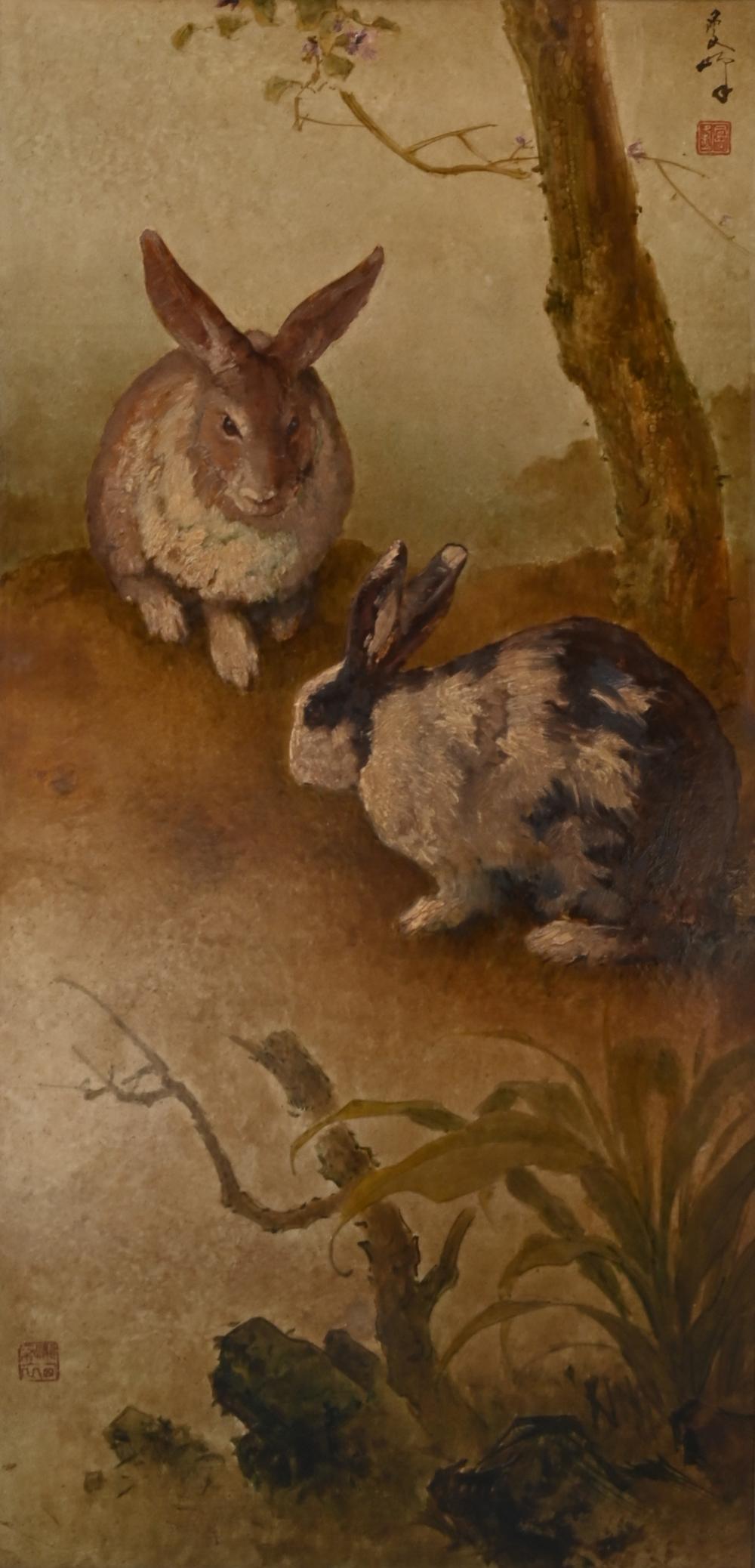 Lee Man Fong | A Pair of Rabbits comparable sale