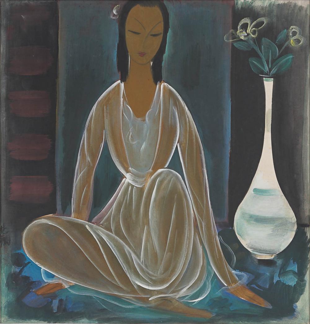 Lin Fengmian | Lady with Vase comparable sale