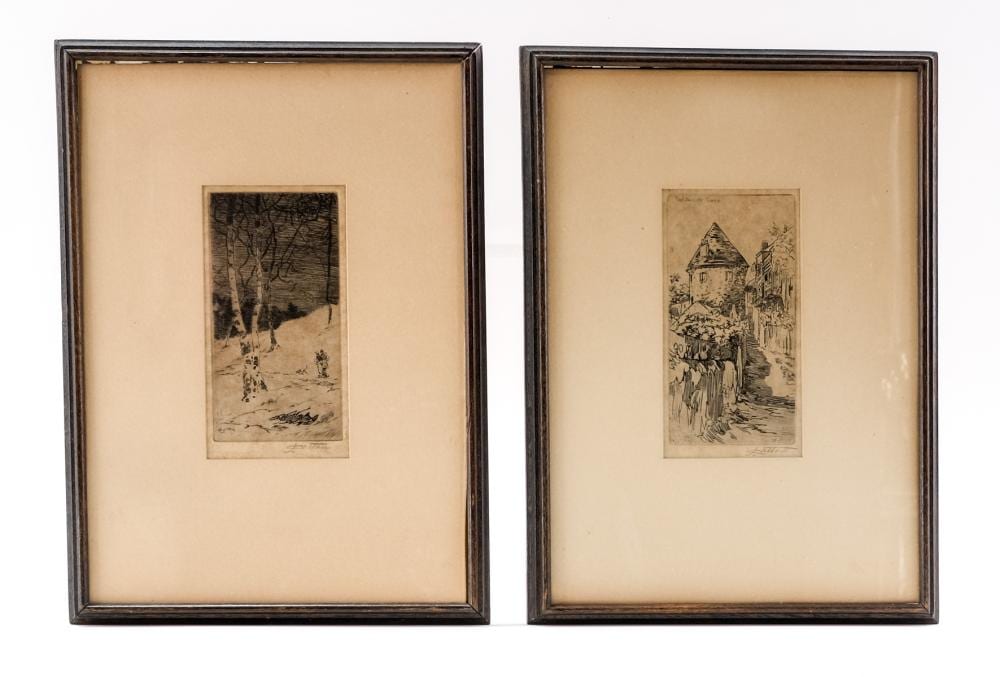 John Wesley Cotton comparable auction result: john wesley cotton two etchings