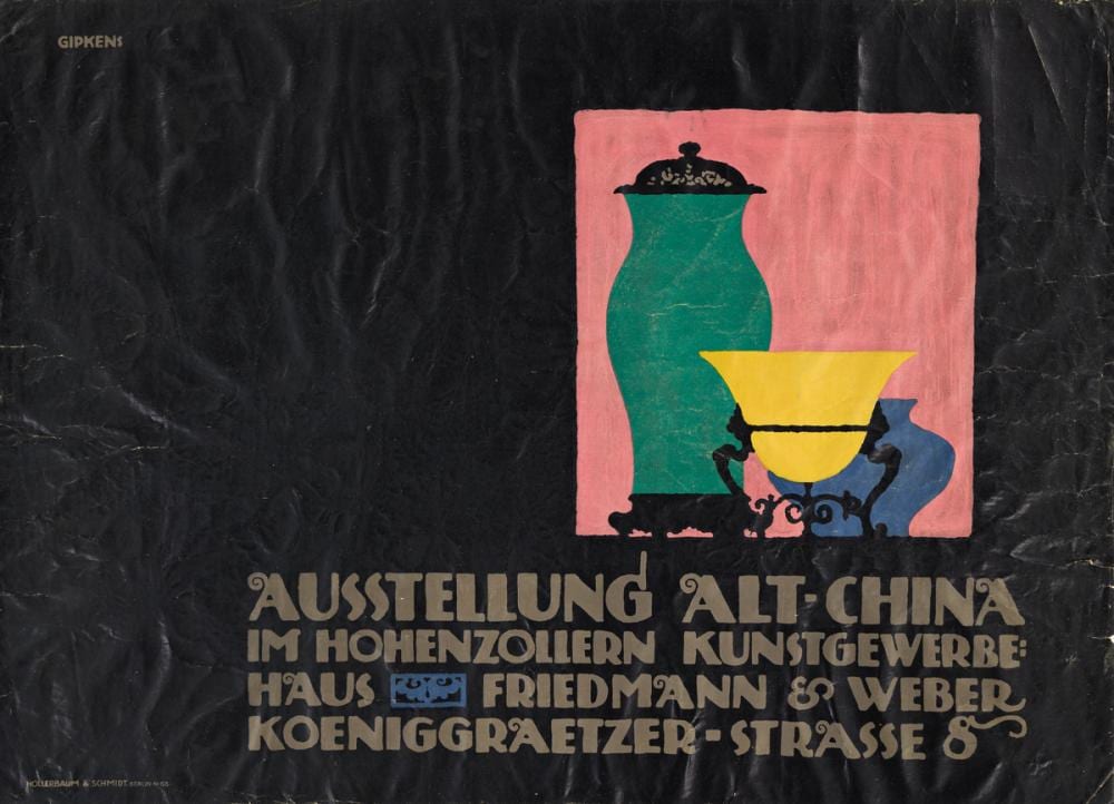 Julius Gipkens comparable auction result: julius gipkens 1883 1969 ausstellung alt china 1911 26x36 inches 66x91 cm hollerbaum schmidt berlin