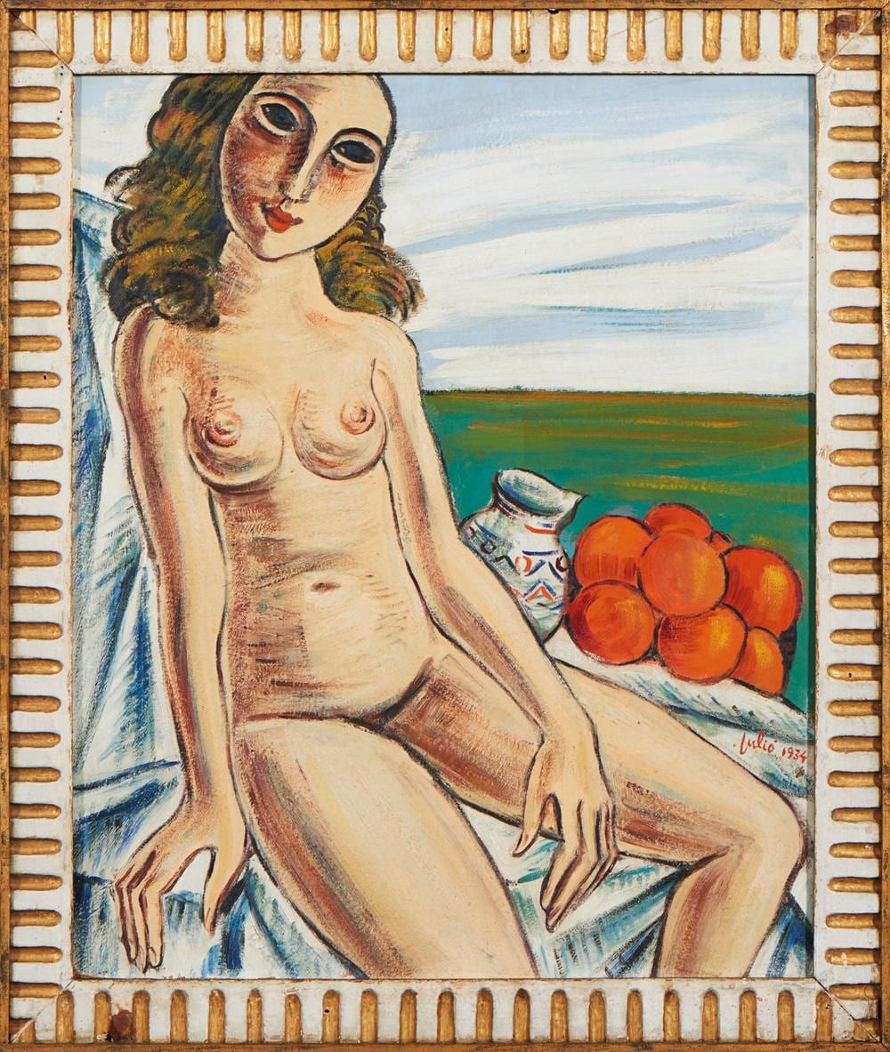 Júlio (1902) comparable auction result: j lio leo sobre platex 79 x 64 cm