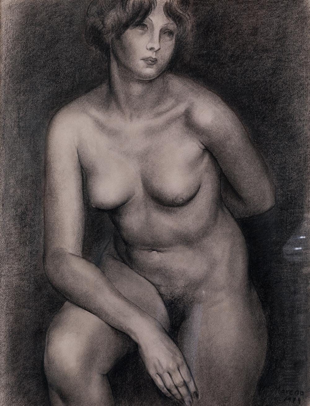 Miguel (1935) Moreno comparable auction result: miguel moreno 1935 female nude